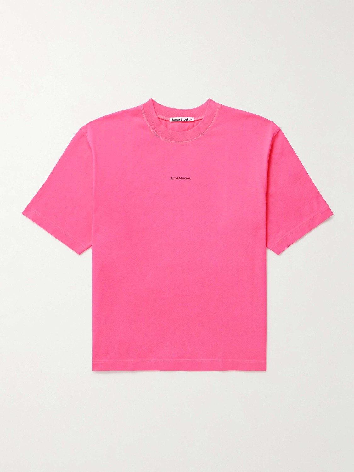 

Футболка из хлопкового джерси с логотипом ACNE STUDIOS, розовый