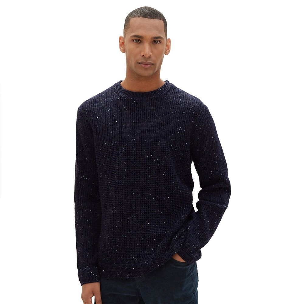 

Свитер Tom Tailor 1039672 Nep Structured Knit Crew Neck, синий