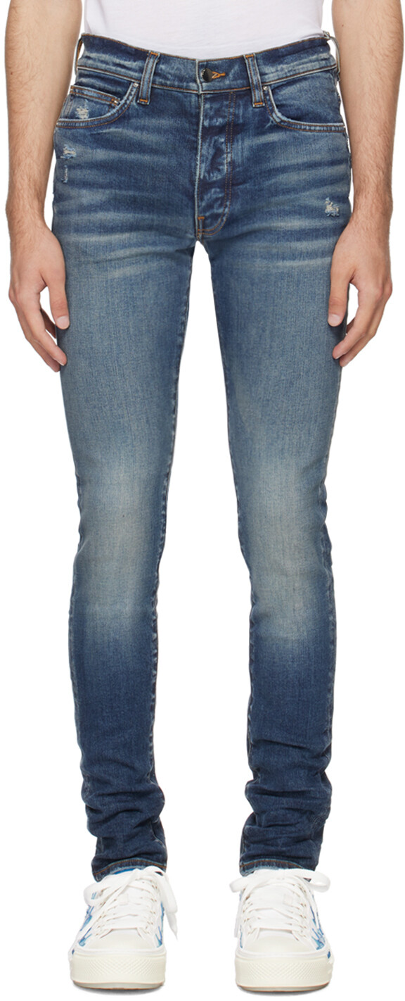 

Джинсы цвета индиго Amiri, цвет Deep classic indigo