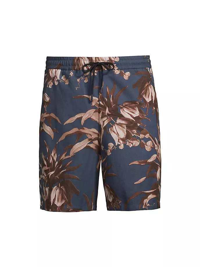 

Шорты на шнурке с цветочным принтом Canriya Ted Baker, темно-синий