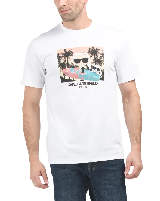 

Футболка Surfer Karl And Choupette Karl Lagerfeld Paris, белый