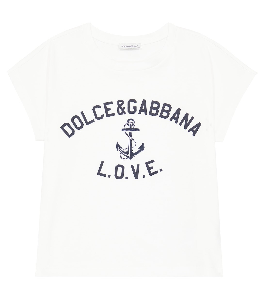 

Футболка из хлопкового джерси с логотипом Dolce&Gabbana, белый