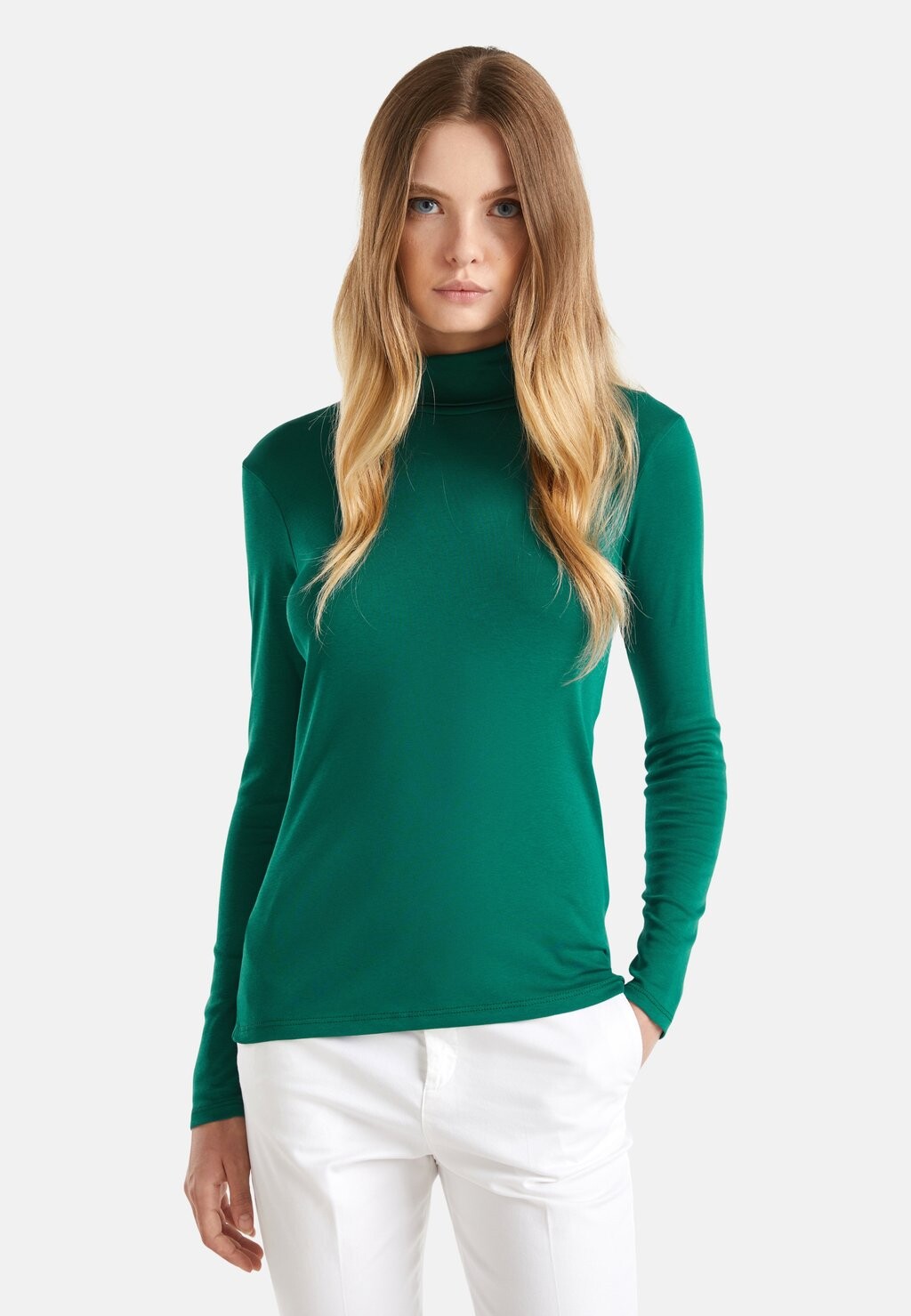

Топ с длинными рукавами United Colors of Benetton, зеленый