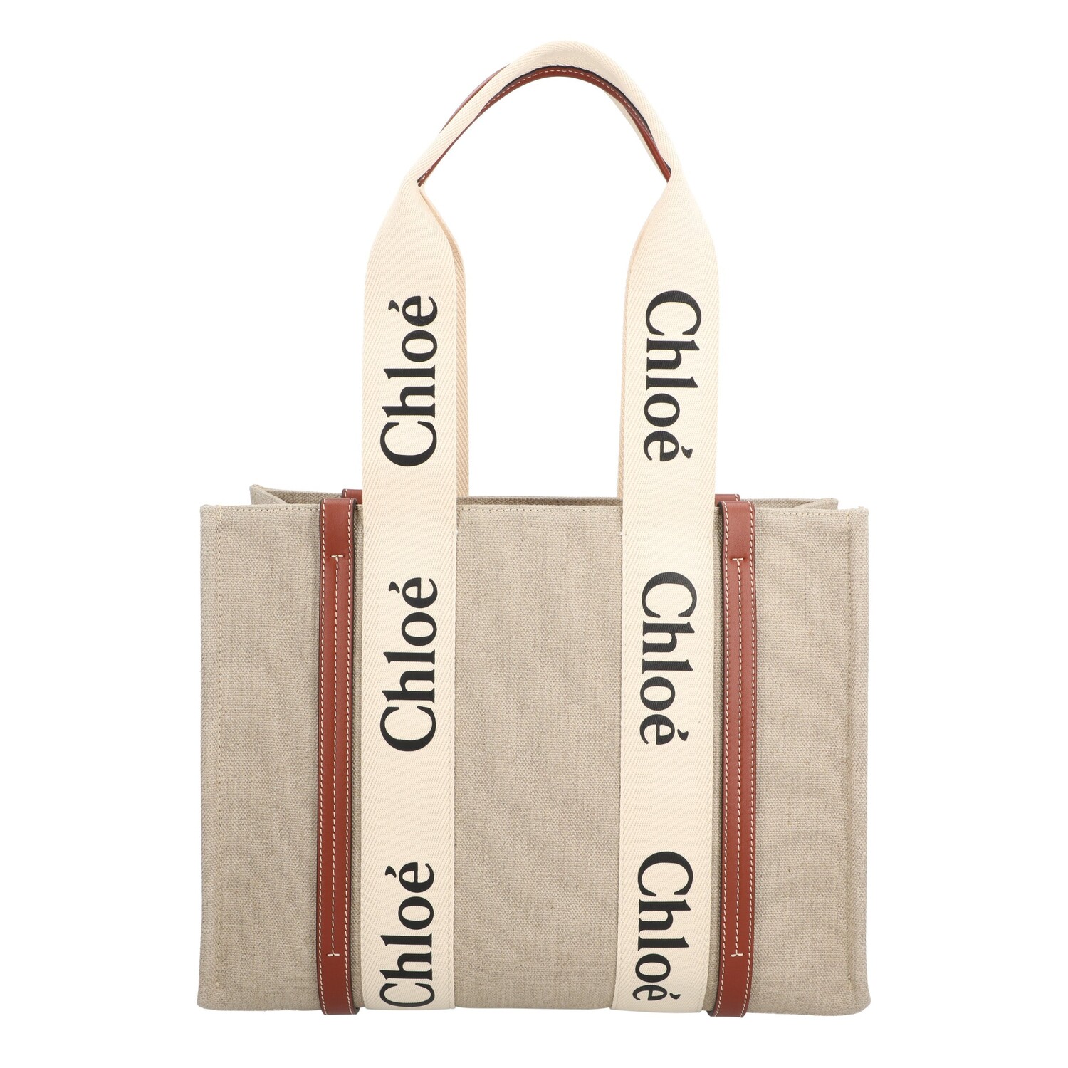 

Большая сумка-тоут Chloé Medium Woody Коричневая, коричневый