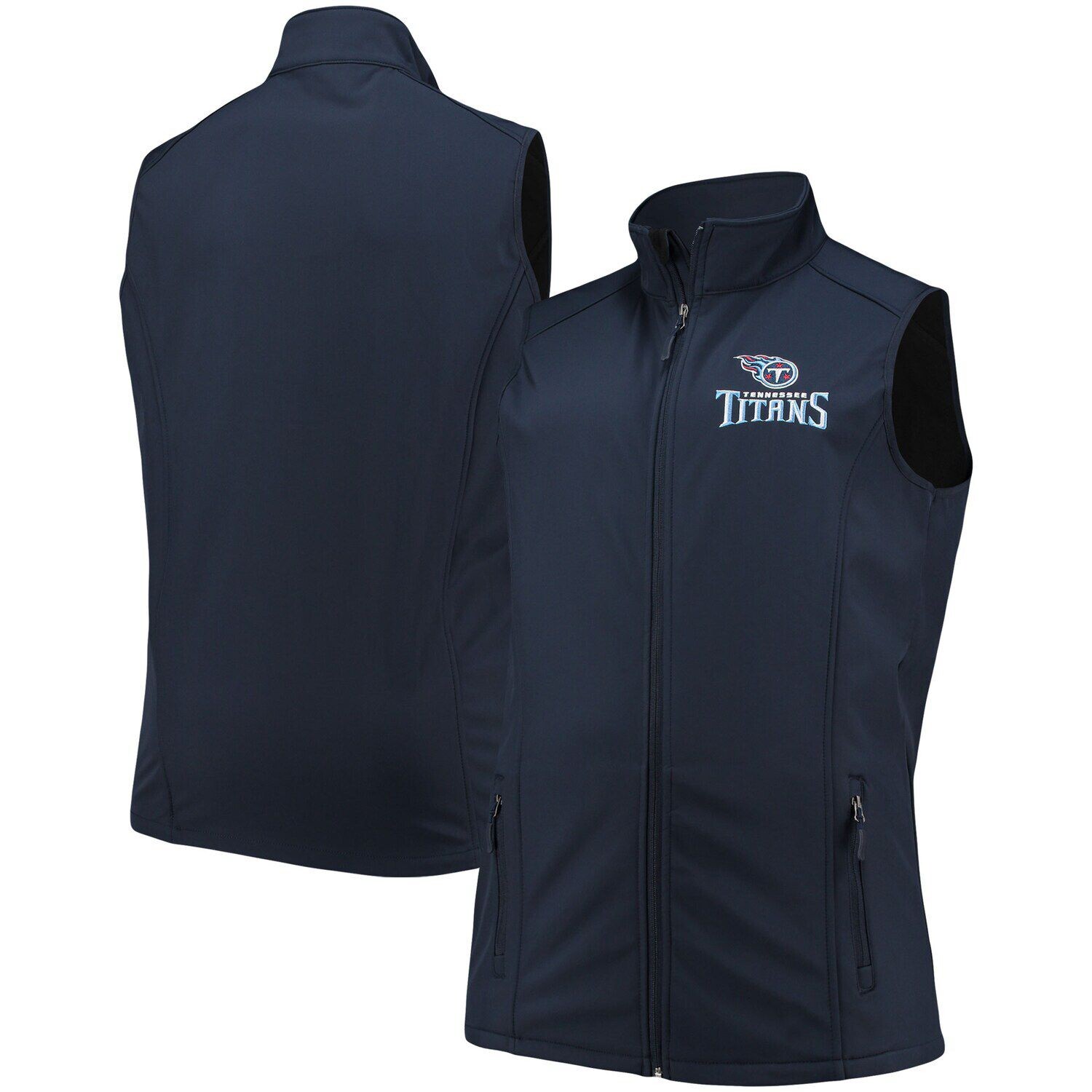 

Мужской темно-синий жилет с молнией Dunbrooke Tennessee Titans Big & Tall Archer Softshell