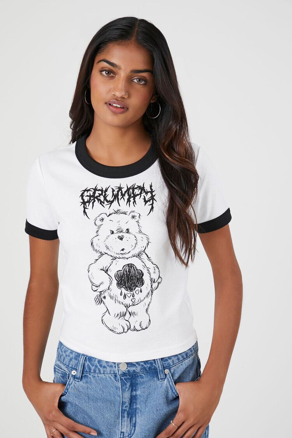 

Футболка с рисунком Care Bears Grumpy Bear Forever 21, кремовый, Бежевый