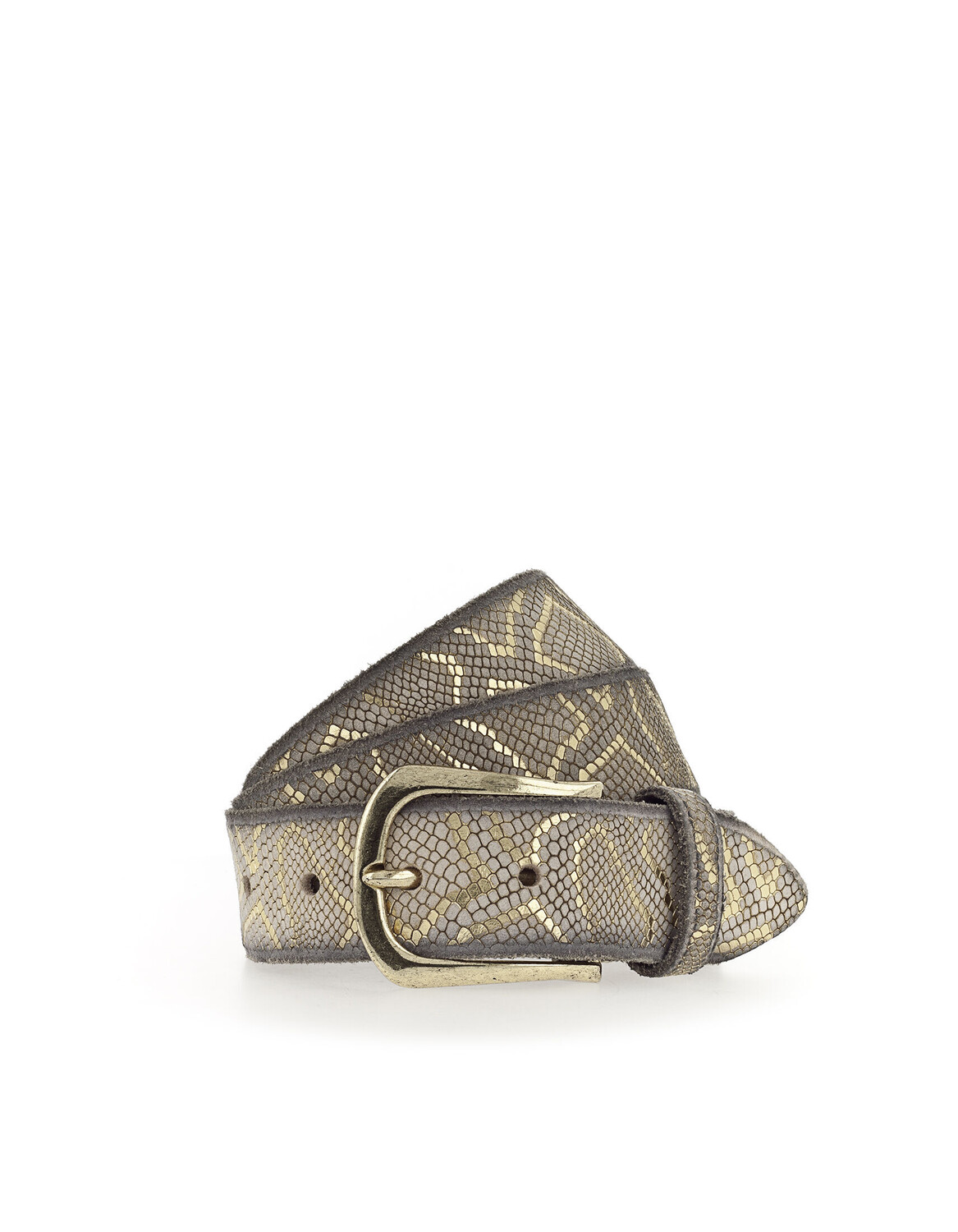 

Ремень b.belt Leder Sabia, цвет vanille/gold metallic