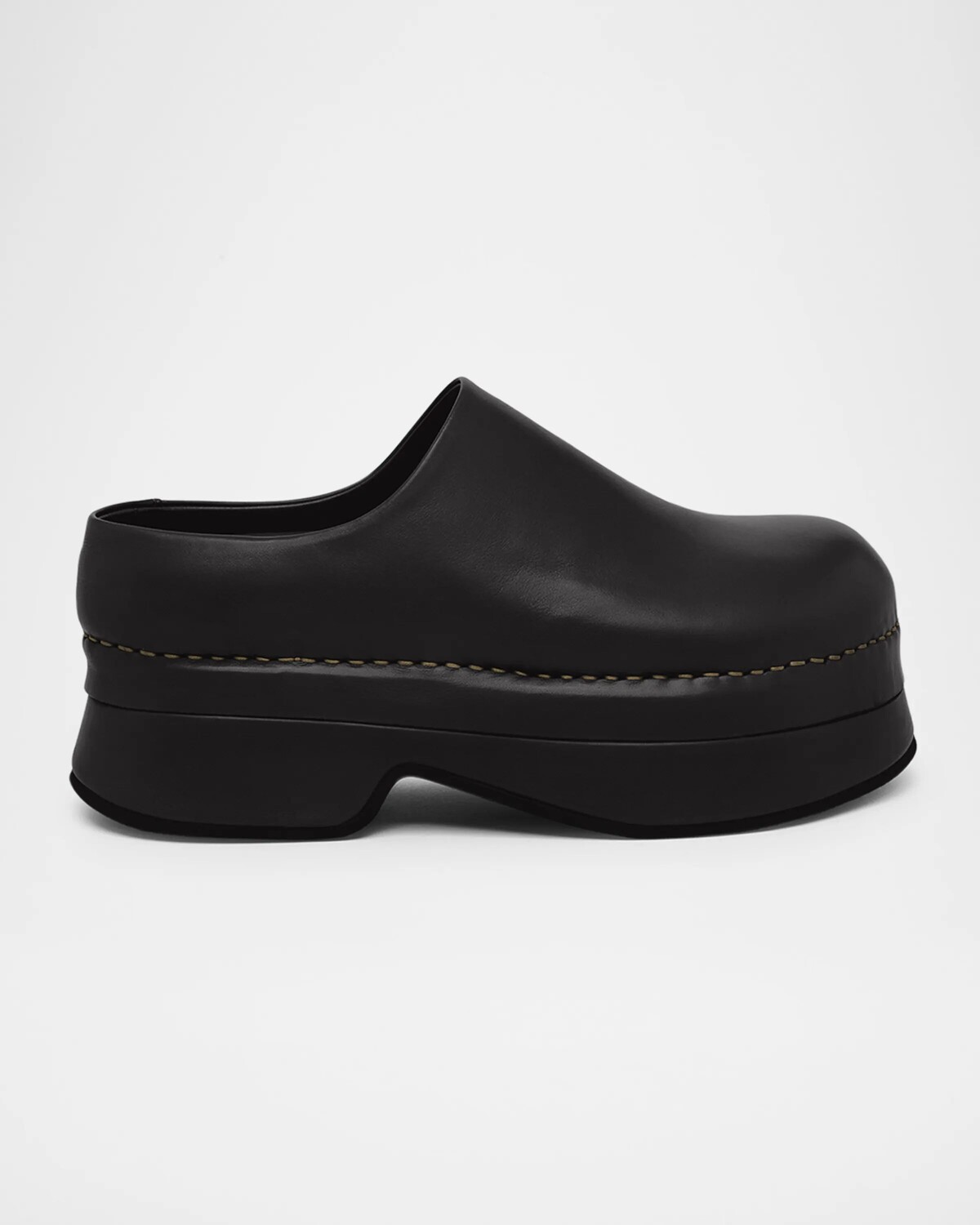 

Мужские кожаные сабо на платформе с камнем Alexander Mcqueen, черный