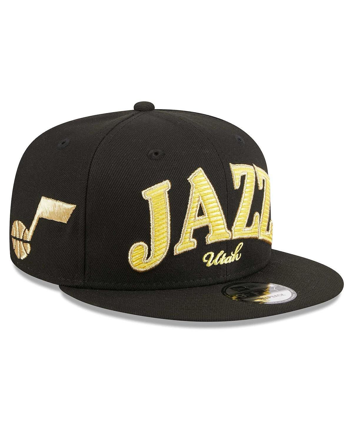 

Мужская черная кепка с надписью Utah Jazz Golden Tall 9FIFTY Snapback New Era