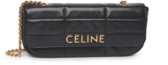 

Сумка через плечо matelasse на длинной цепочке, монохромный Celine Celine, черный