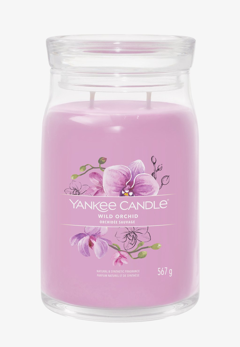 Ароматическая свеча Signature Large Jar Wild Orchid Yankee Candle, фиолетовый ароматическая свеча signature large jar pink sands yankee candle розовый
