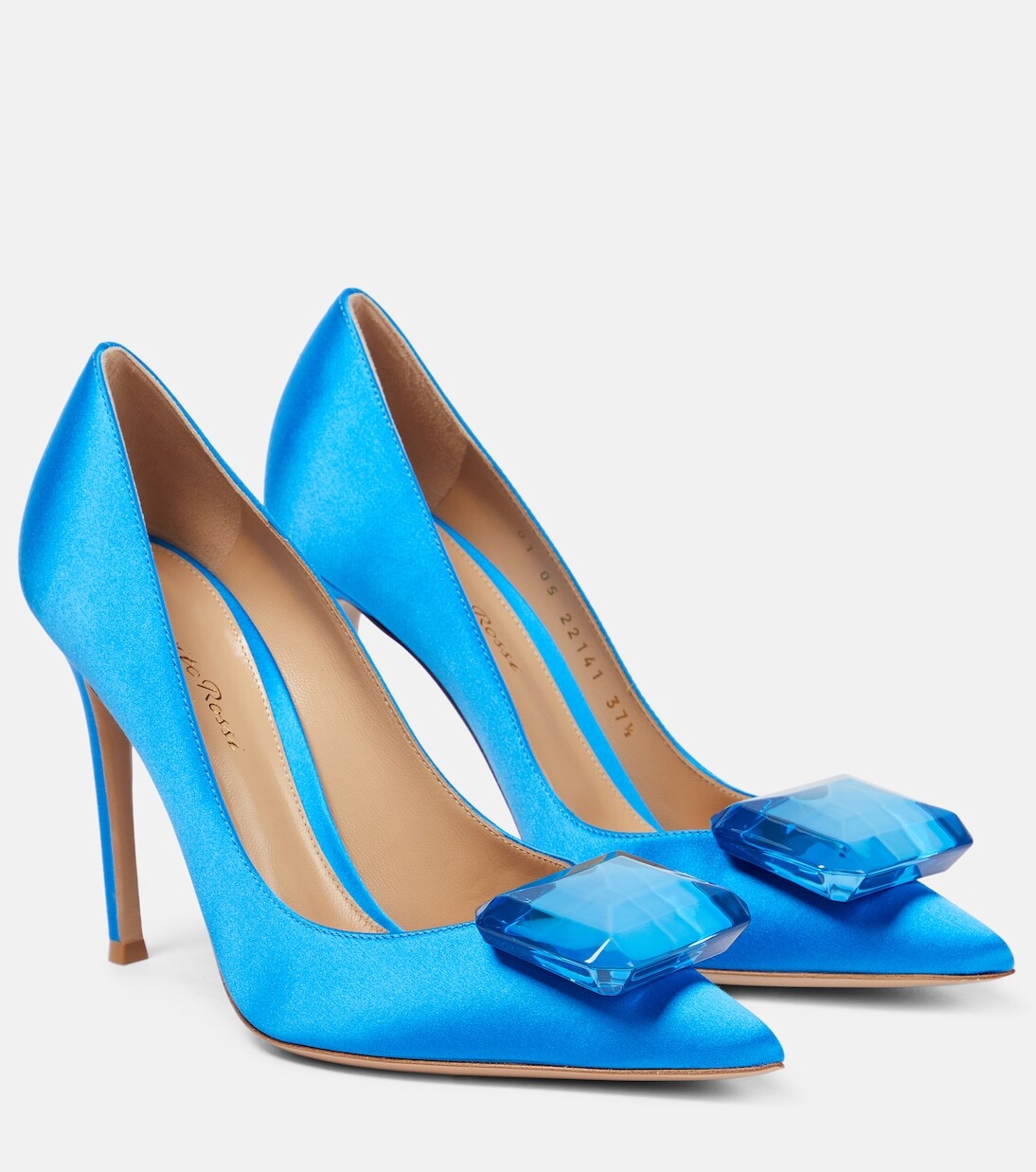

Атласные туфли jaipur Gianvito Rossi, синий
