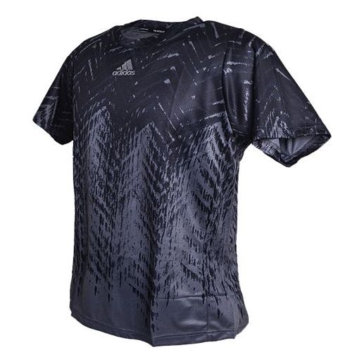 Футболка Men's adidas Casual Sports Breathable Tennis Training Round Neck Short Sleeve Gray T-Shirt, серый 2021 summer new muscle casual men must have casual checkered quick drying breathable round neck t shirt short sleeves
