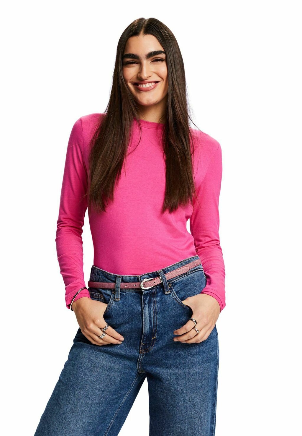 

Рубашка с длинным рукавом Esprit, цвет pink fuchsia