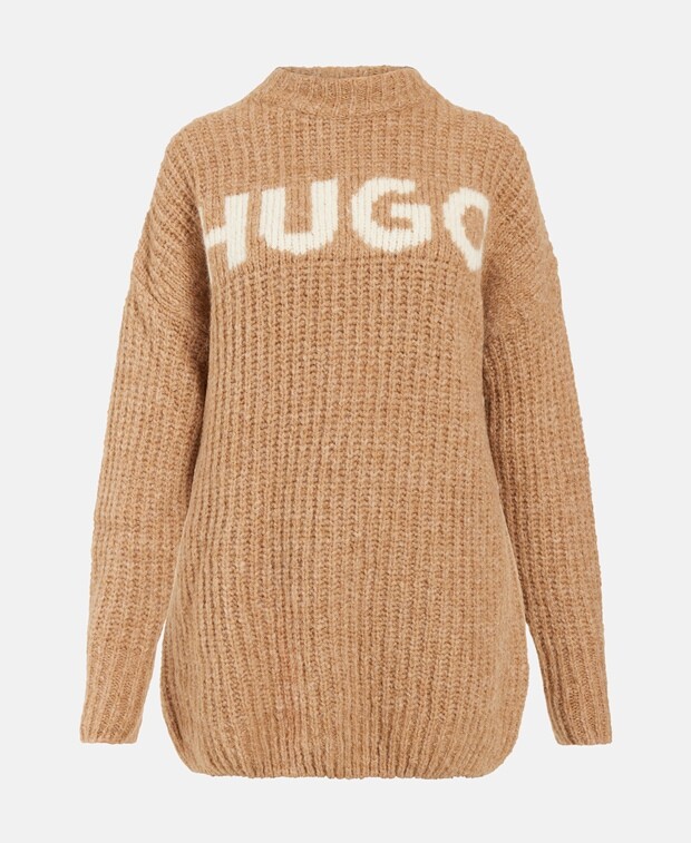 

Вязаный джемпер Hugo, коричневый