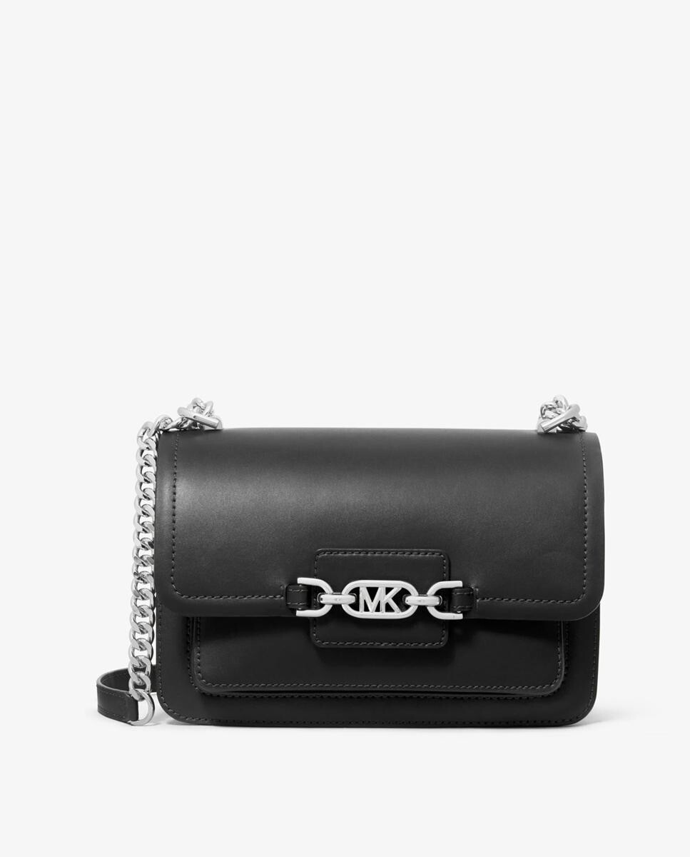 

Женская черная кожаная сумка через плечо Heather Michael Michael Kors, черный