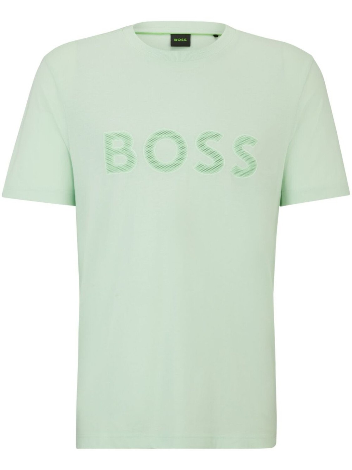 

Футболка с фактурным логотипом BOSS, зеленый
