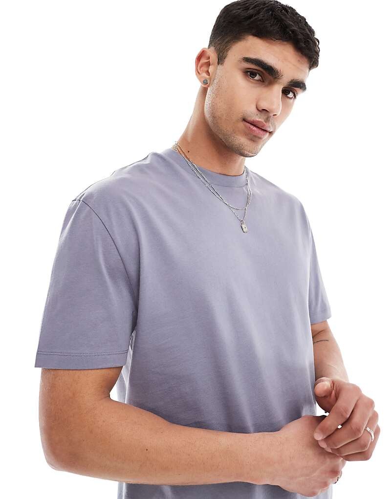 

ASOS DESIGN – Базовая футболка свободного кроя среднего синего цвета