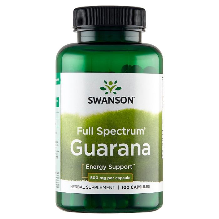 Препарат, повышающий энергию Swanson Guarana 500 mg, 100 шт