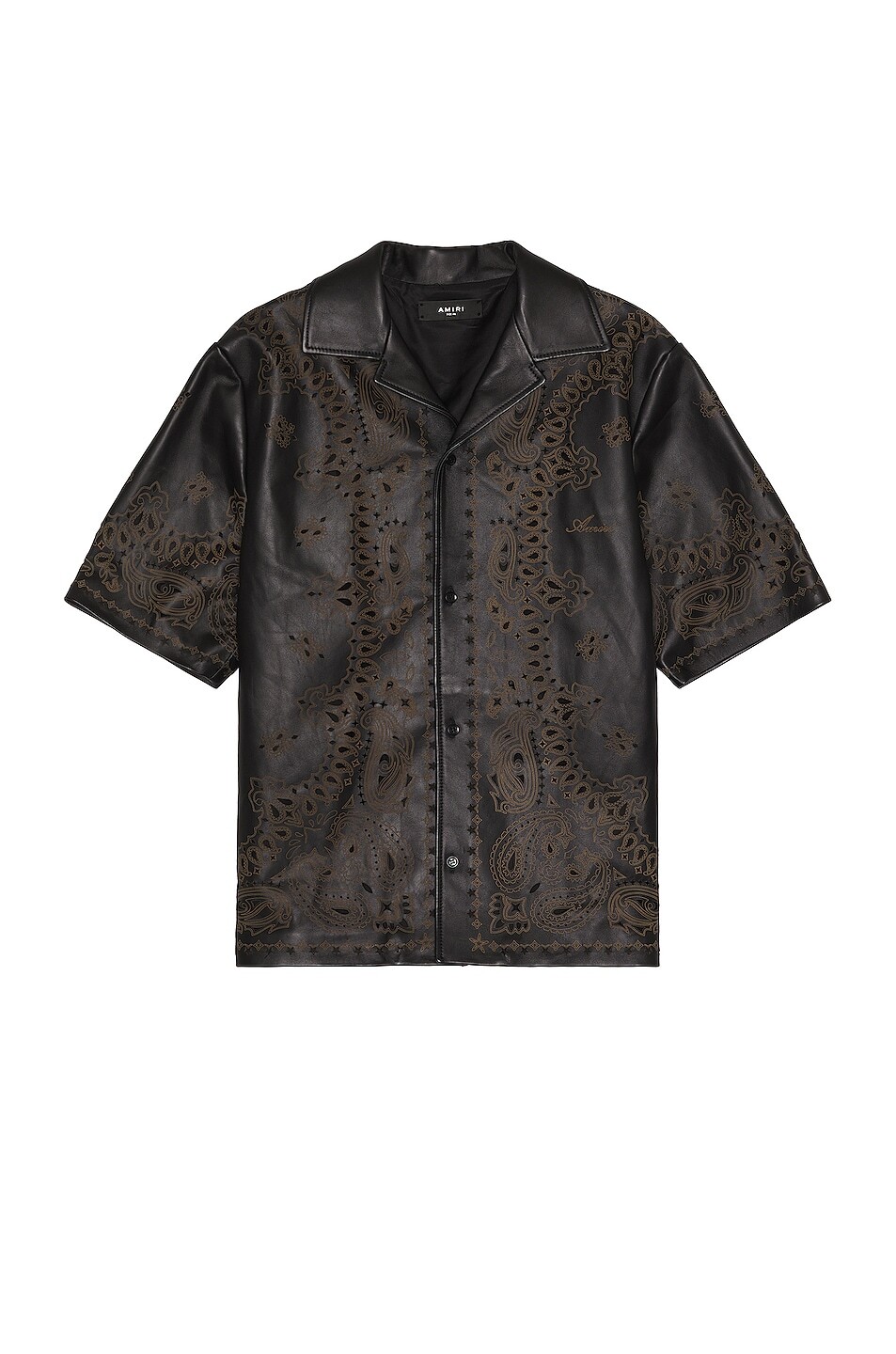 

Рубашка Amiri Leather Bandana, черный