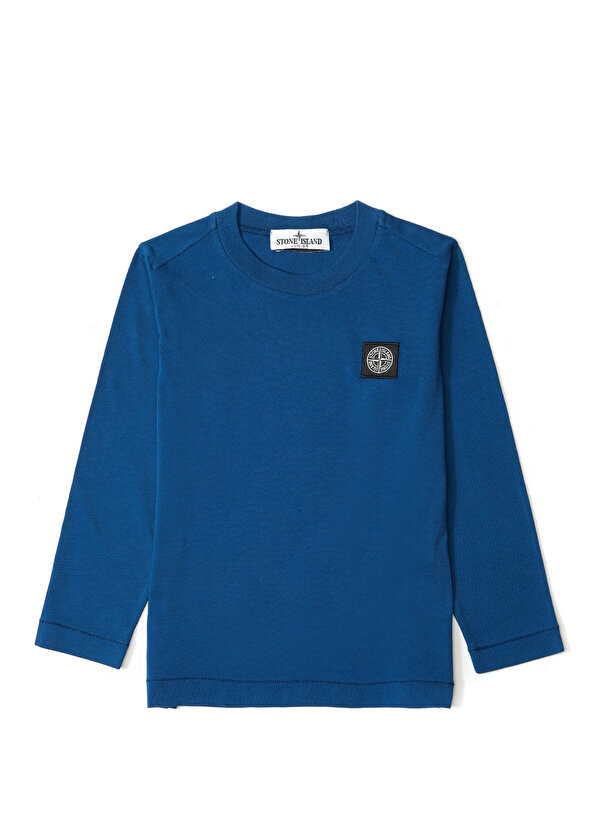 

Футболка для мальчика с синим логотипом Stone Island