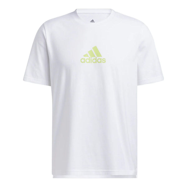 Футболка Men's adidas Casual Breathable Logo Solid Color Sports Short Sleeve White, мультиколор