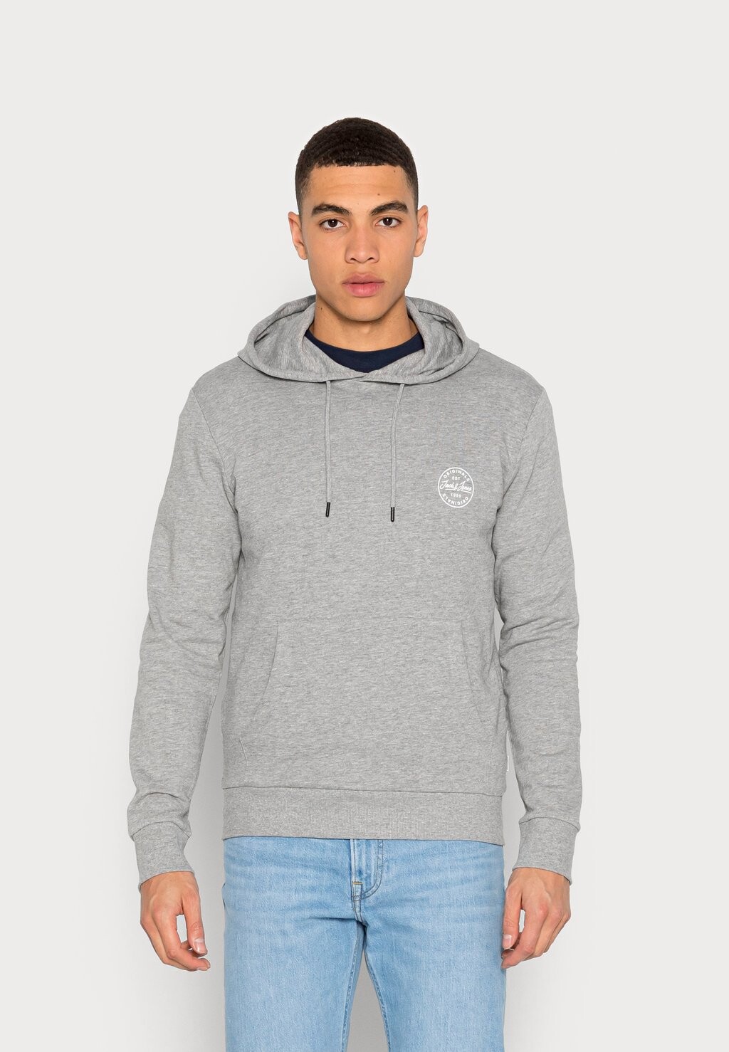 

Худи Jack & Jones Jjegordon Shark, блейзер светло-серый меланж / темно-синий