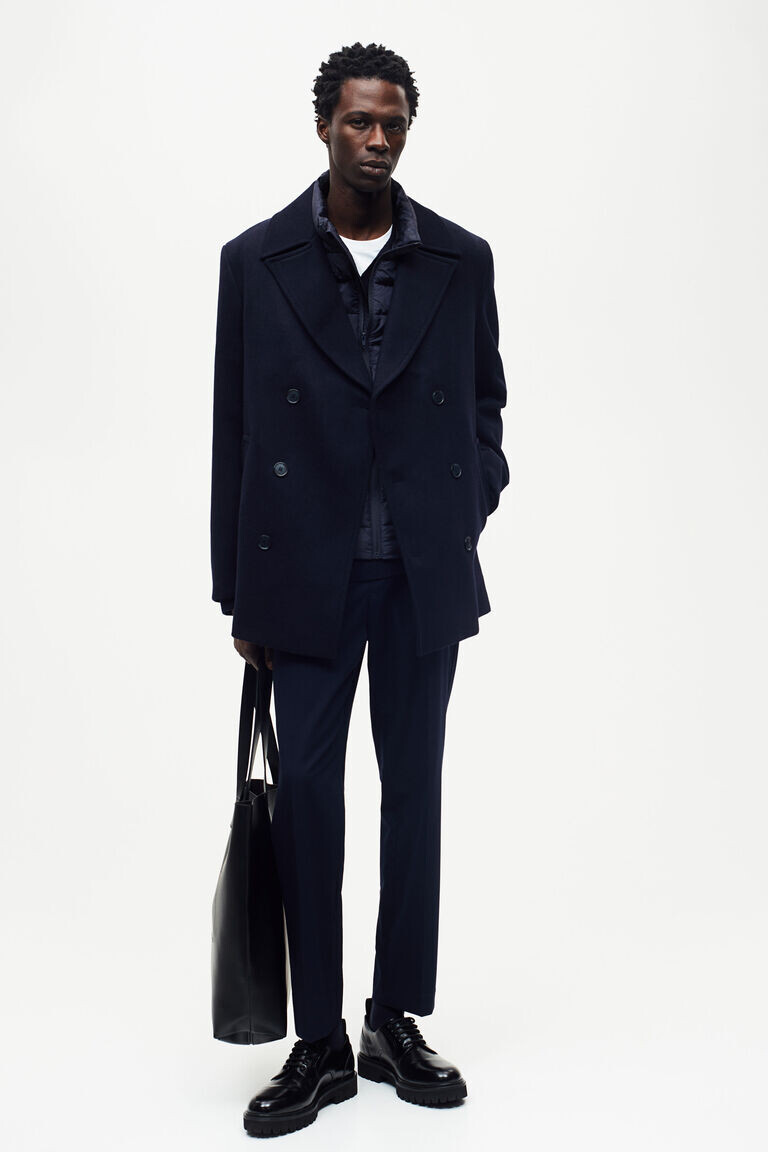 

Легкий пуховик slim fit H&M, синий