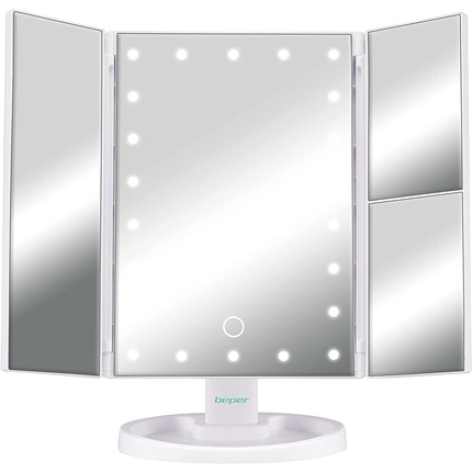 P302Vis050 Зеркало для макияжа с подсветкой и увеличением 1X/2X/5X — идеально подходит для станции макияжа, Beper
