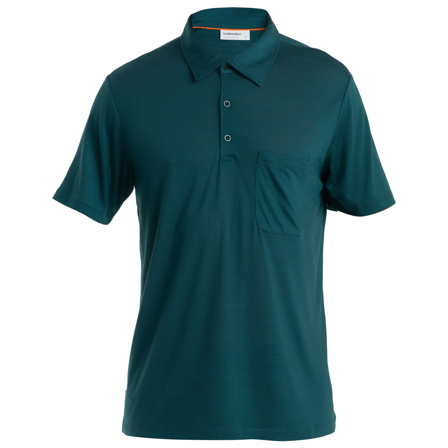 Рубашка из мериноса Icebreaker Drayden S/S Polo, цвет Fathom Green