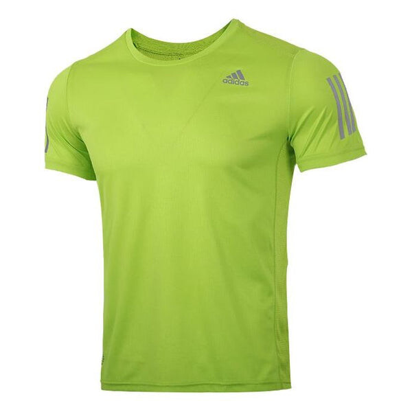 Футболка adidas Running Training Sports Quick Dry Short Sleeve Green, зеленый футболка adidas aeroknit tee training sports quick dry short sleeve white t shirt белый