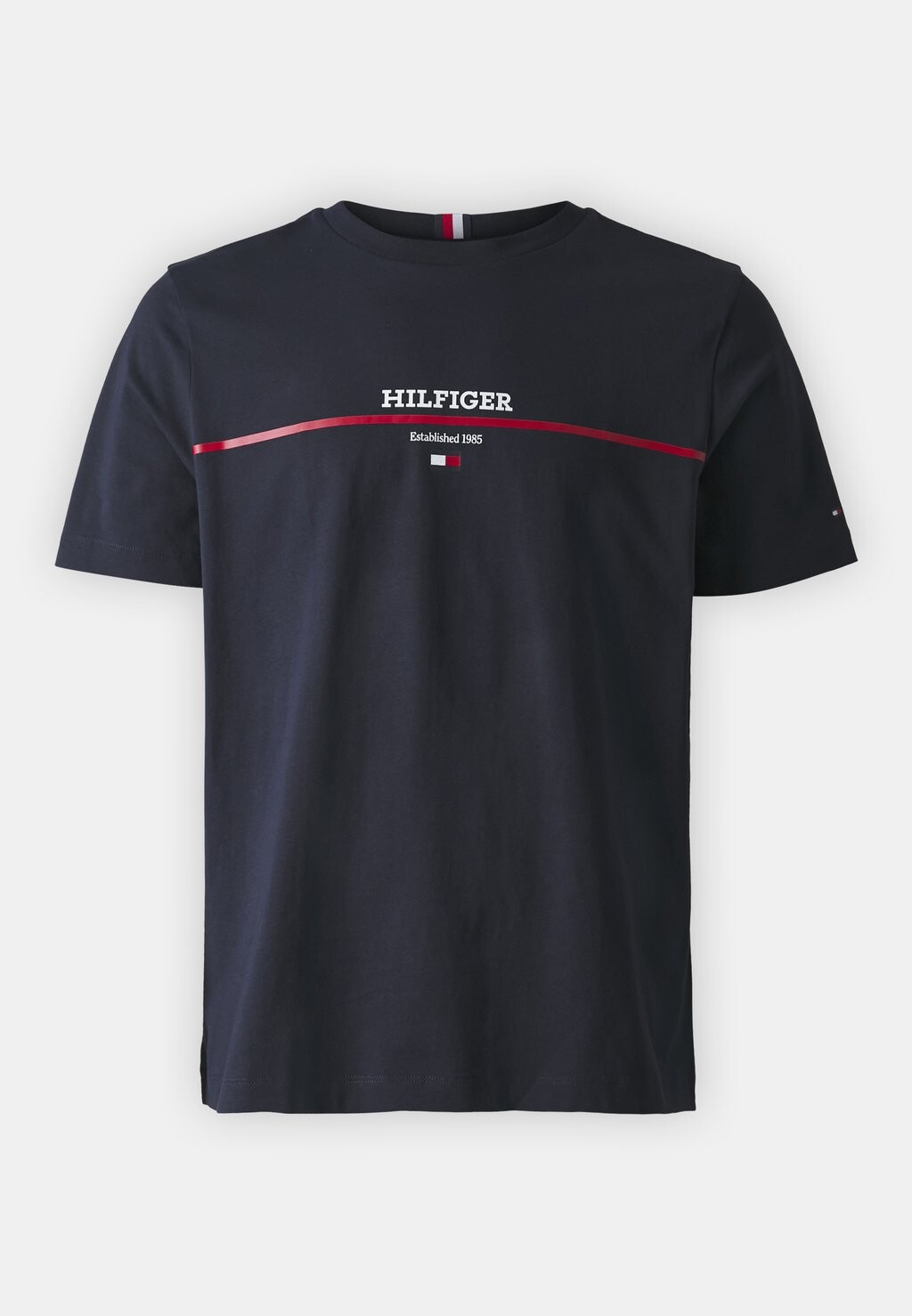 

Футболка с принтом Stripe Tee Tommy Hilfiger, темно-синий
