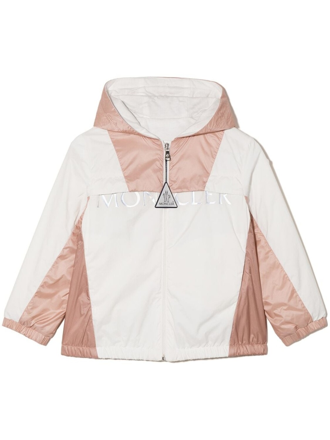 

Moncler Enfant непромокаемая куртка с капюшоном и логотипом, белый