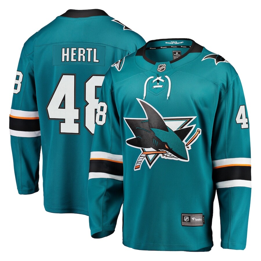 

Джерси Fanatics Branded San Jose Sharks, бирюзовый