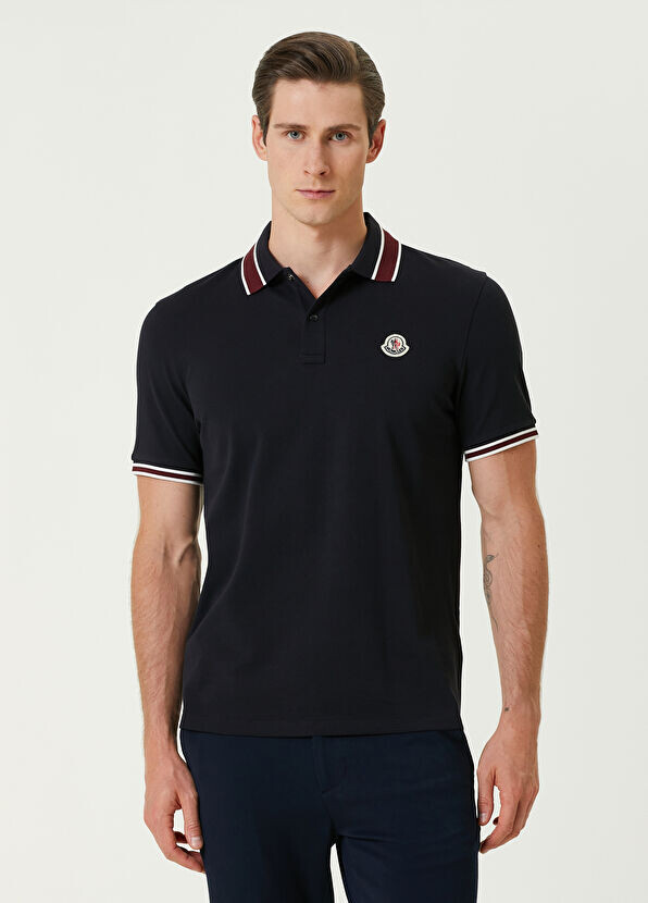 

Футболка с воротником-поло Moncler, синий