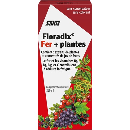 Floradix Жидкая формула с железом и витаминами, 250 мл, 8,5 жидких унций