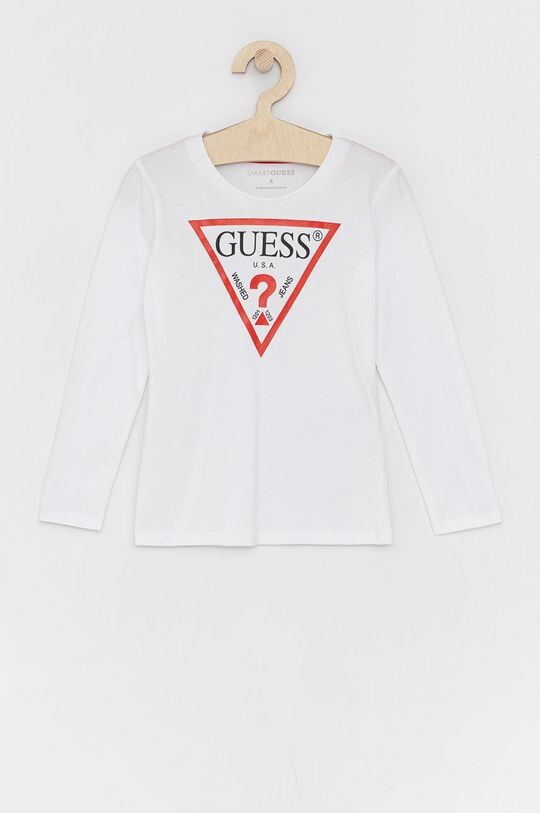 Детская футболка с длинными рукавами Guess, белый