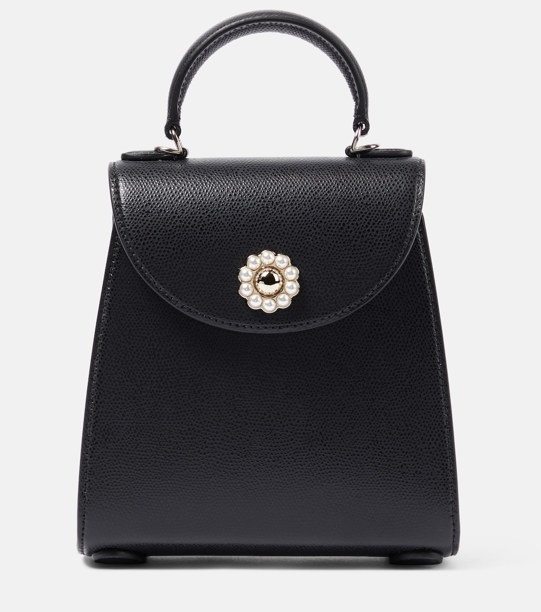 Кожаная сумка-тоут valentine mini Simone Rocha, черный