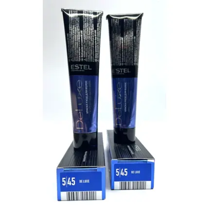 

Estel Deluxe Creme Pflege Haarfarbe 60мл 5/45 Светло-коричневый Медно-красный, Estel De Luxe