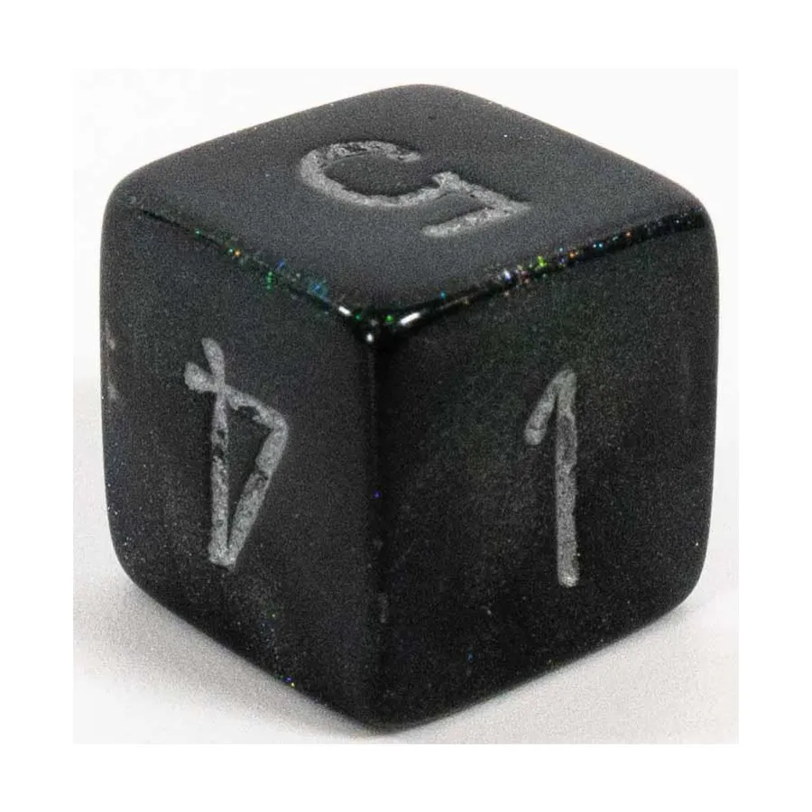 

d6 Дымчатый с серебром (1), Dice - Borealis - Poly Set (Chessex)
