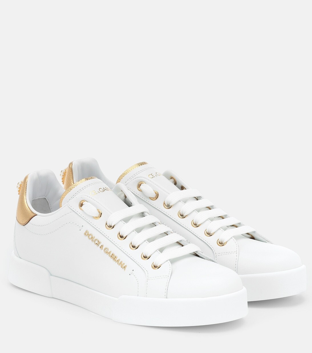 

Кеды Portofino из кожи Dolce&Gabbana, белый