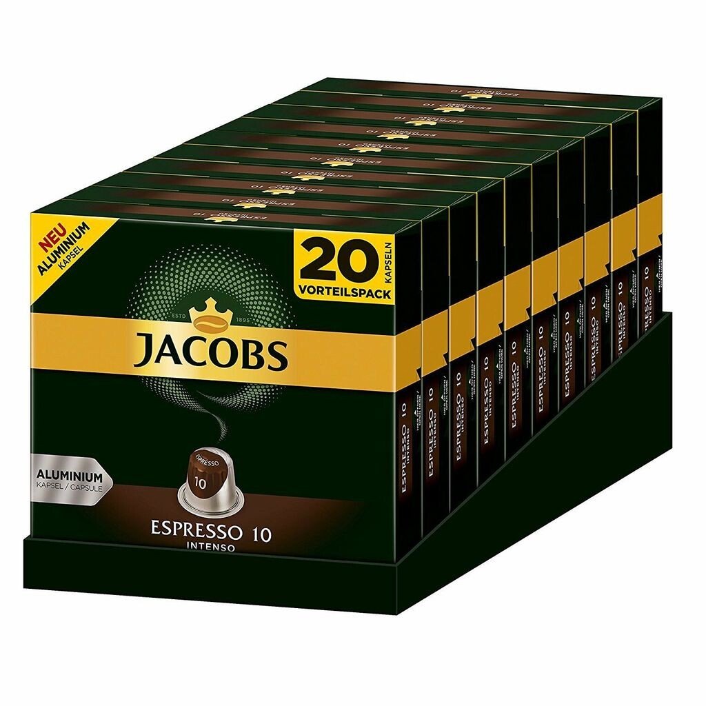 

JACOBS Espresso 10 Intenso 200 Кофейные капсулы, совместимые с Nespresso*