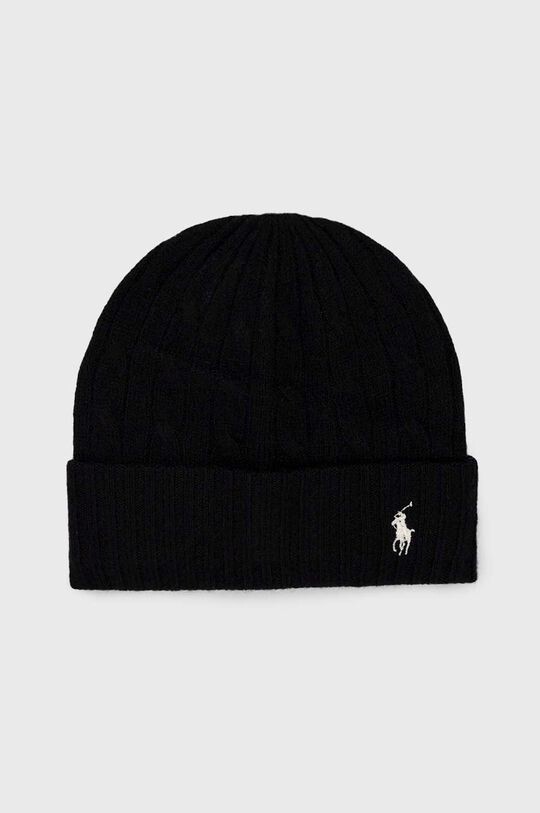 

Шерстяная шапка Polo Ralph Lauren, черный
