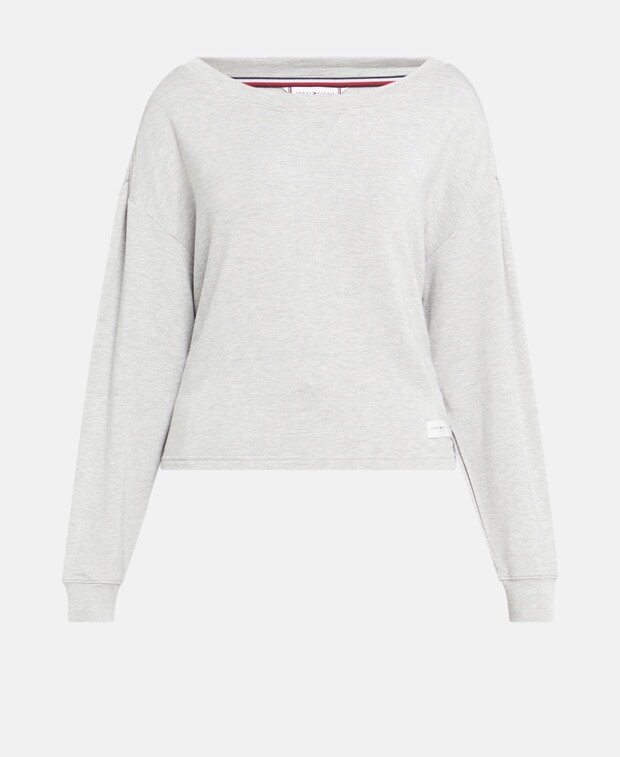 

Топ с длинными рукавами Tommy Hilfiger, светло-серый