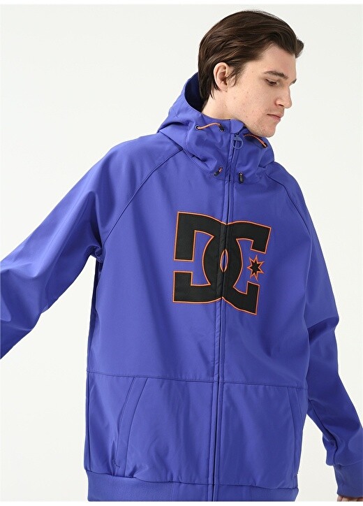 

Синяя мужская лыжная куртка с капюшоном и рисунком Dc Shoes, Синий