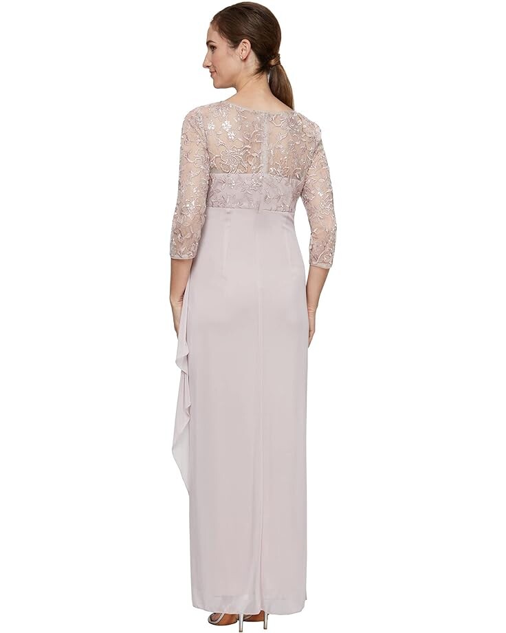 

Платье Alex Evenings Long V-Neck Empire Waist Dress, цвет Faded Rose