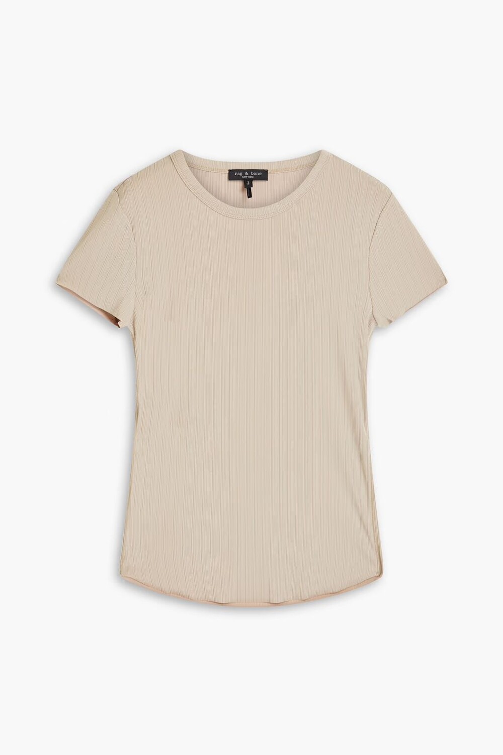

Футболка Zoe из джерси в рубчик Rag & Bone, бежевый