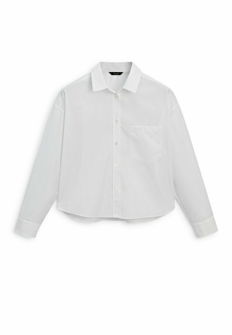 Рубашка With Pocket Massimo Dutti, белый рубашка massimo dutti regular fit poplin with pocket белый