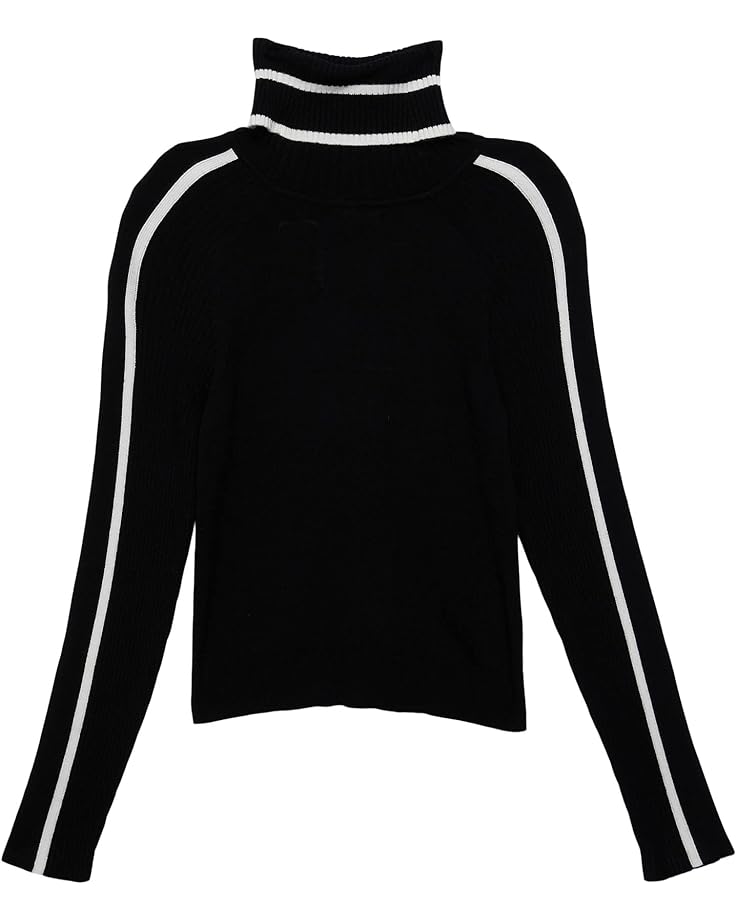 

Свитер MILLY MINIS Racer Stripe Turtleneck, цвет Black/Ecru