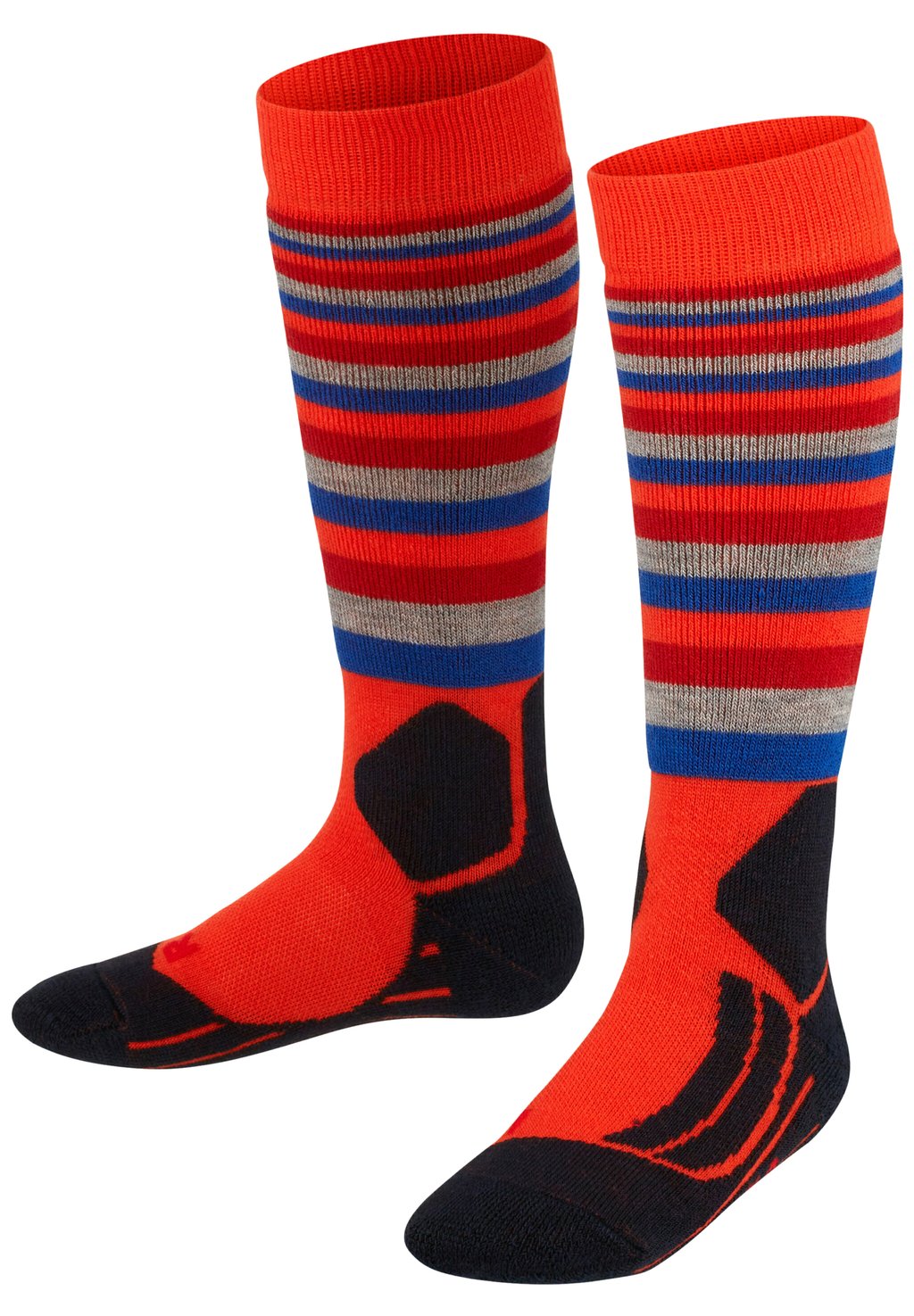 Носки Sk2 Stripes Детские Лыжные Носки Средней Прочности С Подушкой Антимолитывые Функциональные Спортивные Носки FALKE, цвет samba orange